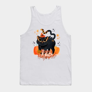 Happy Halloween Spooky Cat Tank Top